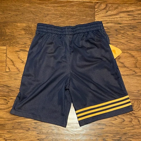 Blue/Yellow Adidas Mesh Shorts - Picture 2 of 4